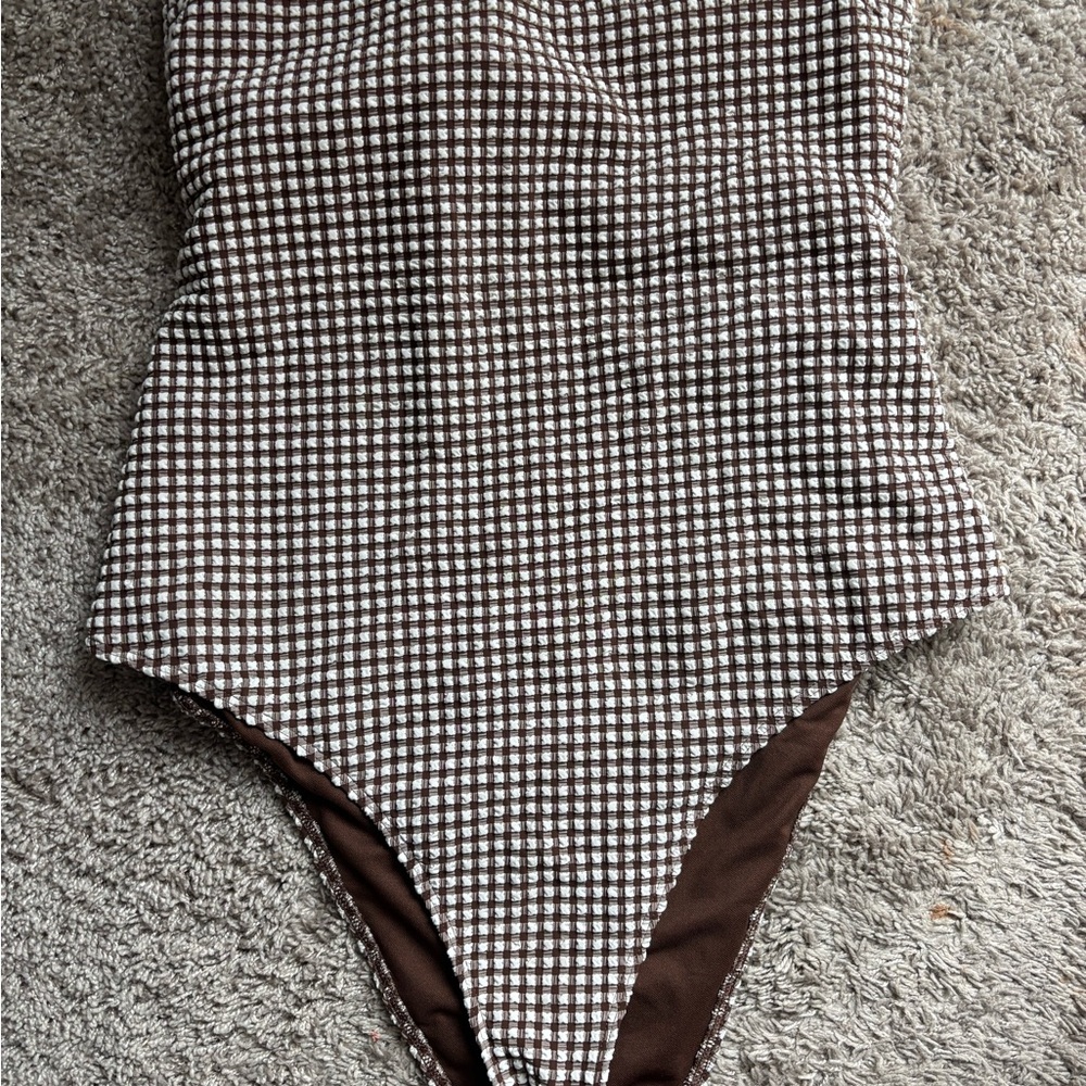 Abercrombie & Fitch Brown and White Patterned swimsuit